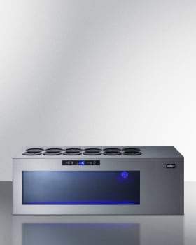 Summit Commercial Countertop Wine Cooler Countertop Wine Cooler with Upright 12 Bottle Storage, Compressor-Based Cooling, Temperature Memory Function, Automatic Defrost, Control Panel Lock, and 100% CFC Free Design