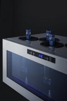 Summit Commercial Countertop Wine Cooler Countertop Wine Cooler with Upright 6 Bottle Storage, Compressor-Based Cooling, Temperature Memory Function, Automatic Defrost, Control Panel Lock, and 100% CFC Free Design