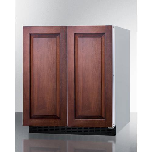 Summit French Door 30" 5.4 cu. ft. Custom Panel Built-In Side-by-Side Refrigerator