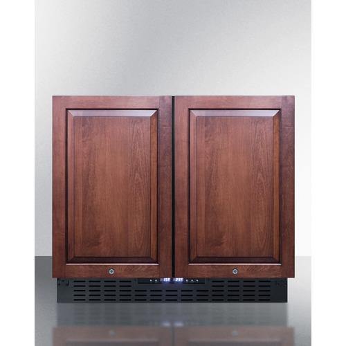 Summit French Door 36" 5.8 cu.ft. Custom Panel Built-In Side-by-Side Refrigerator-Freezer