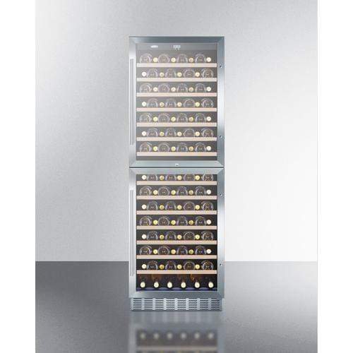Summit Full Size Wine Cellars Dual zone design to store red and white wine under the right conditions