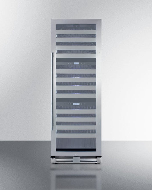 Summit Wine Refrigerators Built in and Free Standing Summit® 24" Triple Zone Wine Cellar - SWCP1988TCSS