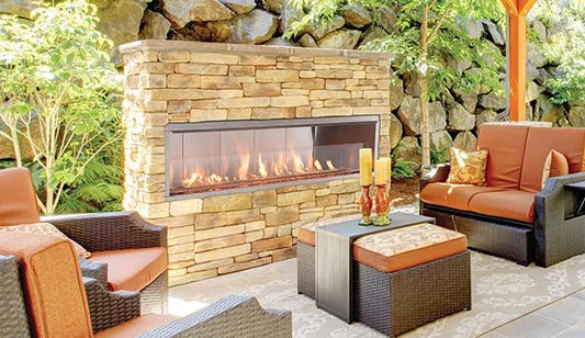 Superior Outdoor Fireboxes 36 Superior, Vent Free Outdoor Linear Fireplace