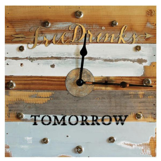 Sweet Bird Indoor Décor FREE DRINKS TOMORROW CLOCK