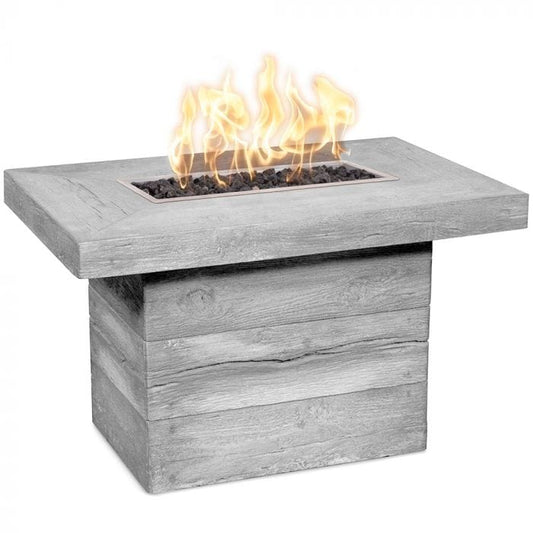 The Outdoor Plus Fire Table The Outdoor Plus | Alberta Fire Pit Wood Grain Concrete | OPT-ALB36