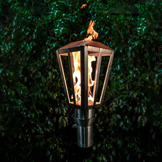 The Outdoor Plus Torches The Outdoor Plus - Lantern Outdoor Torch | Stainless Steel | Propane/Natural Gas | OPT-TT6M