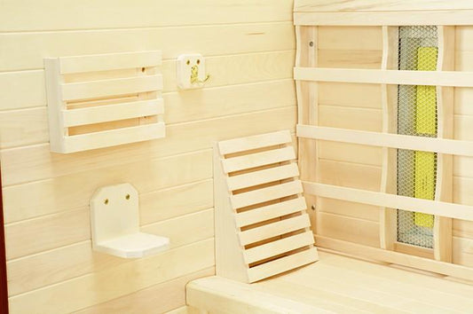 TheraSauna Accessories Aspen Wood Leisure Accessory Kit (footrest, magazine holder, cup holder, towel hook)