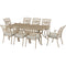 Hanover - Traditions 9-Piece Outdoor Dining Set With 8 Dining Chairs, 42"x84" Cast Table - Sand/Beige - TRADDNS9PC-BE