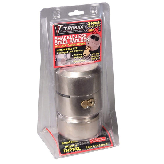 Trimax Marine/Water Sports : Hardware Trimax THP3XL Hockey-Puck Shackle Trailer Door Lock-3 Pack