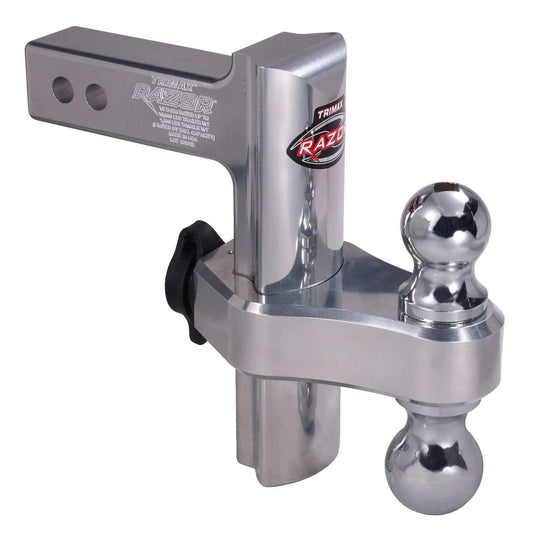 Trimax Marine/Water Sports : Hardware Trimax TRZ8AL Razor 8in Aluminum Adjust Hitch-Dual Ball