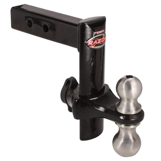 Trimax Marine/Water Sports : Hardware Trimax TRZ8PB Razor 8in Deluxe Powder Coat Adjust Hitch-Blk
