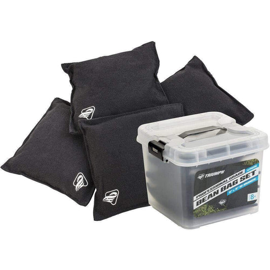 Triumph Outdoor Games TRIUMPH - 12-0055BK/BL-2W 16 oz. Black/Blue Canvas Duck Cloth Bean Bags - 4/Pack