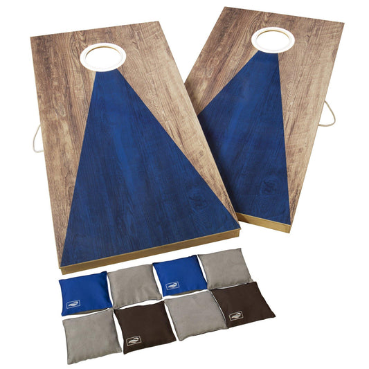 Triumph Outdoor Games TRIUMPH - Blue/Grey LED 2x4 All-Wood Cornhole Set - 35-8020-3