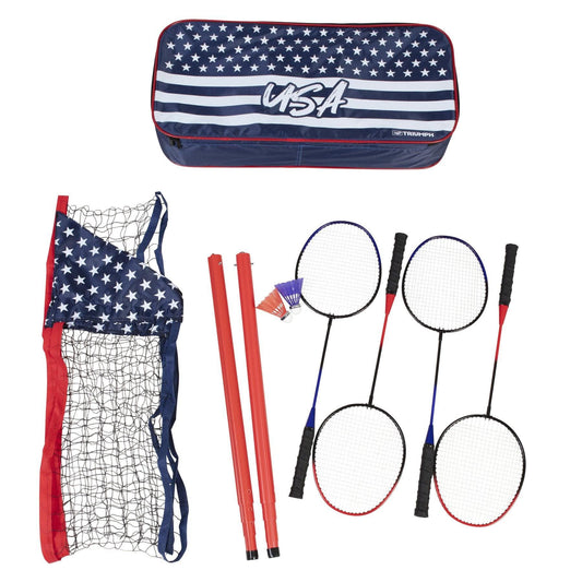 Triumph Outdoor Games TRIUMPH - Patriotic Portable Badminton Set - 35-7450-3