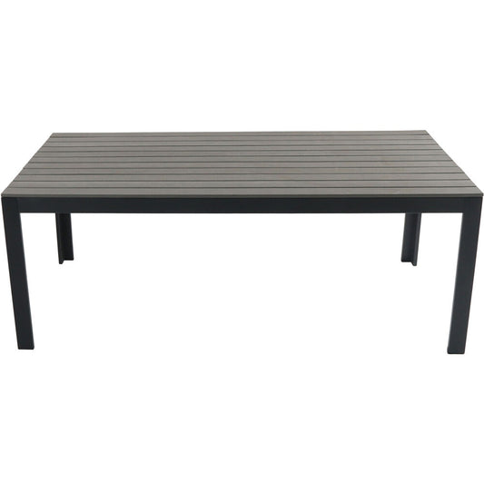 Hanover - Tucson Aluminum Faux Wood Top Table - Outdoor Dining Table - TUCSDNTBL
