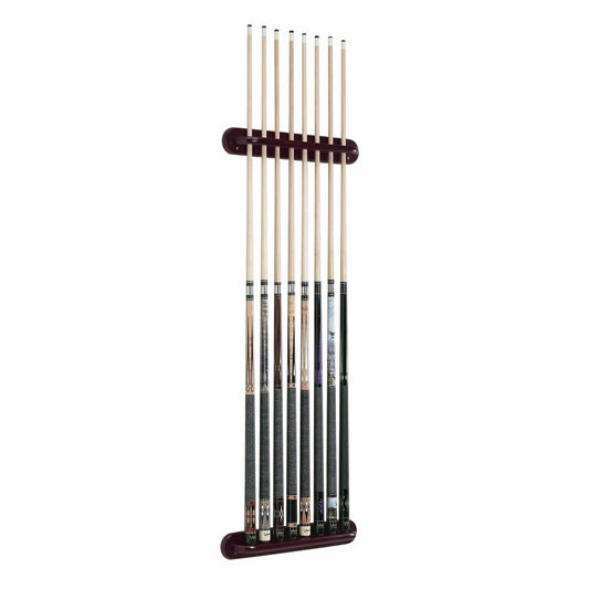 Viper Billiards Mahogany / As shown Viper Traditional Mahogany 8 Cue Wall Cue Rack