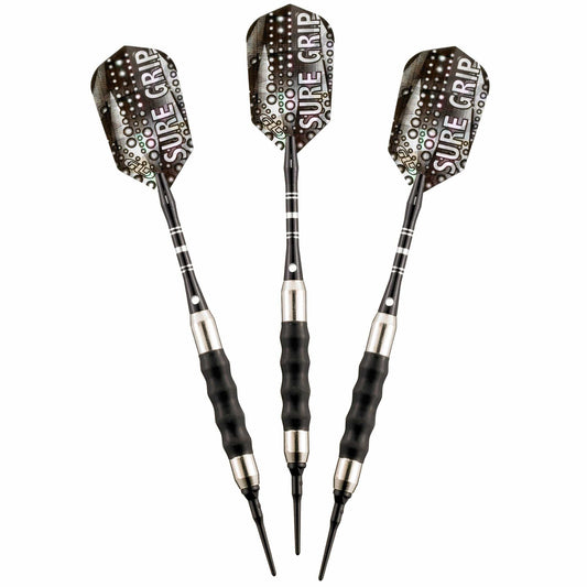 Viper Darts Black / Nickel Viper Sure Grip Soft Tip Darts Black 16 Grams