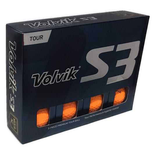 Volvik Golf : Balls Volvik S3 Tour Ball Orange - Dozen