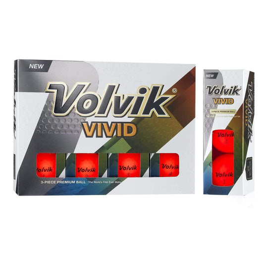 Volvik Golf : Balls Volvik Vivid 3 Pc Golf Balls - Matte Red