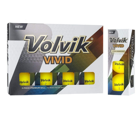 Volvik Golf : Balls Volvik Vivid 3 Pc Golf Balls - Matte Yellow