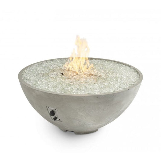Outdoor Greatroom - White Cove Edge 42" Round Gas Fire Pit Bowl - CV-30EWHT