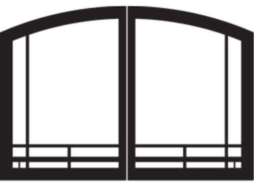 White Mountain Hearth by Empire Door Set White Mountain Hearth by Empire - Door Set, Black, Mission Arch-DVRB3MBL