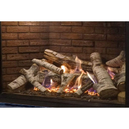 White Mountain Hearth by Empire Empire White Mountain - Hearth Rushmore 36" Log Set, 10-pc Burncrete, Birch | LS36CBB