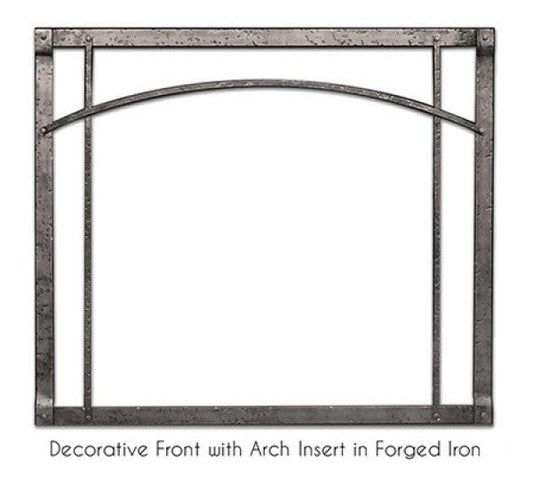 White Mountain Hearth by Empire Inset White Mountain Hearth by Empire - Inset, Forged Iron, Distress Pewter, Arch-DFF40RPD