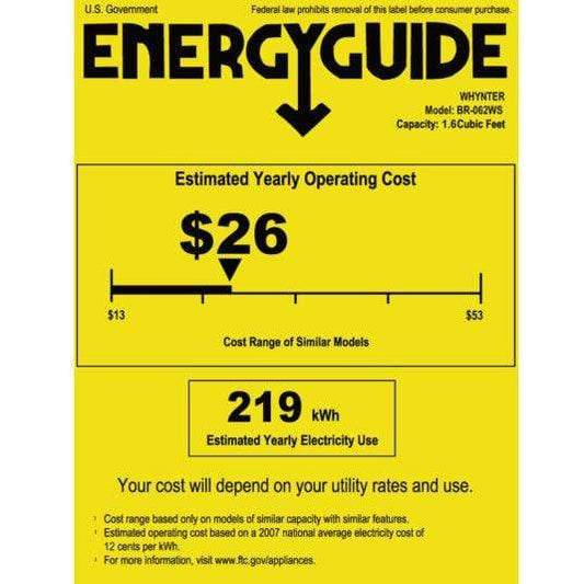 Whynter Beverage Refrigerators Whynter 62 Can Capacity Stainless Steel Beverage Refrigerator with Lock