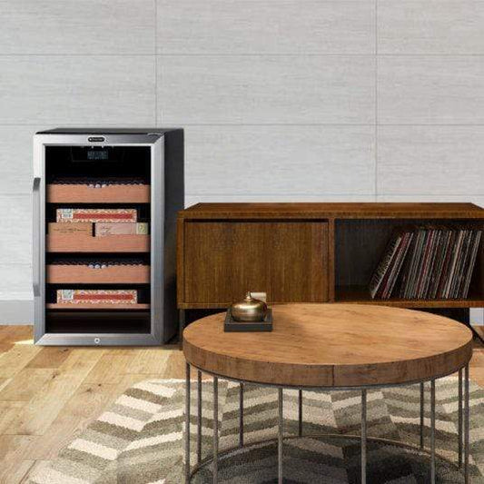 Whynter Cigar Cooler Humidor Whynter 4.2 cu.ft. Cigar Cabinet Cooler and Humidor with Humidity Temperature Control and Spanish Cedar Shelves