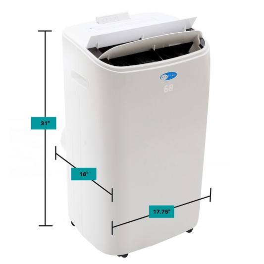 Whynter Whynter ARC-147WF 14,000 BTU (10,000 BTU SACC) Dual Hose Cooling Portable Air Conditioner, Dehumidifier, and Fan with Remote Control, HEPA and Carbon Filter, up to 500 sq ft in White