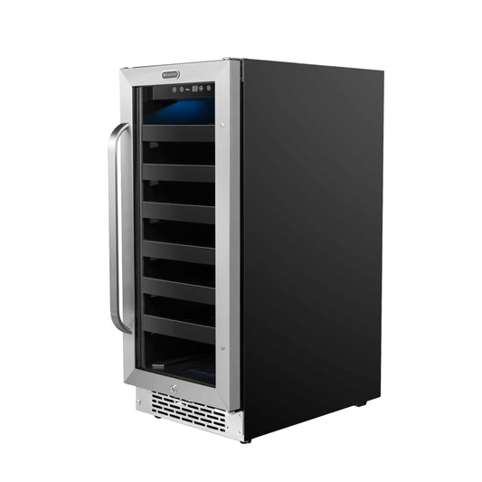 Whynter Whynter BWR-308SB 15 inch Built-In 33 Bottle Undercounter Stainless Steel Wine Refrigerator with Reversible Door, Digital Control, Lock and Carbon Filter