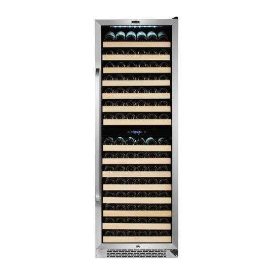 Whynter Wine Refrigerators Built in and Free Standing 164 Bottle Built-in Stainless Steel Dual Zone Compressor Wine Refrigerator