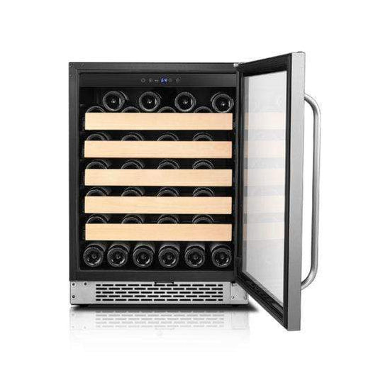 Whynter Wine Refrigerators Built in and Free Standing Whynter 24" Built-In Stainless Steel 54 Bottle Wine Refrigerator Coole
