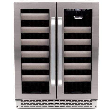 Whynter Wine Refrigerators - Elite Series with Seamless Stainless Steel Doors Whynter Elite 40 Bottle Seamless Stainless Steel Door Dual Zone Built-in Wine Refrigerator