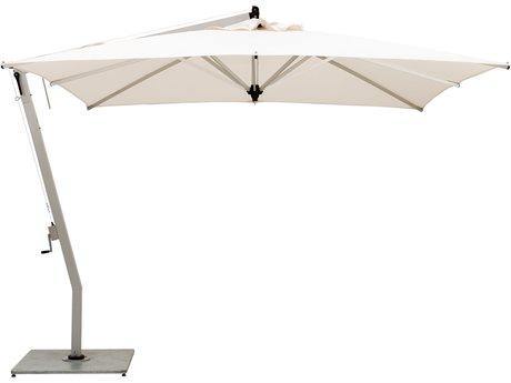Woodline Cantilever Umbrellas Natural Woodline Shade Solutions Pendulum Aluminum Cantilever 13.1' Octagon Crank Lift Umbrella