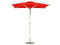 Woodline Table Umbrellas Logo Red Woodline Shade Solutions Swift Stainless Steel Telescopic 6.6' Square Pulley Lift Umbrella