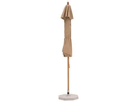 Woodline Table Umbrellas Woodline Shade Solutions Safari Eucalyptus 7.5' Square Pulley Lift Umbrella