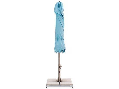 Woodline Table Umbrellas Woodline Shade Solutions Storm Aluminum 9.8' Square Pulley Lift Umbrella