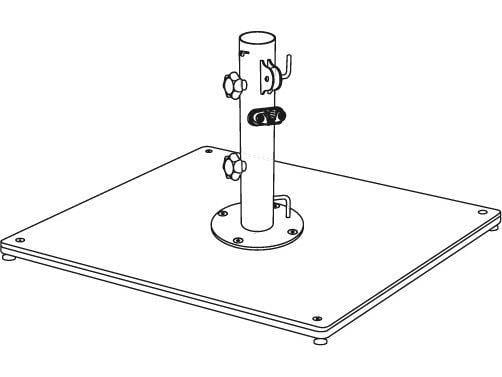 Woodline Umbrella Base Woodline Shade Solutions Medium Storm Double Stack Plate