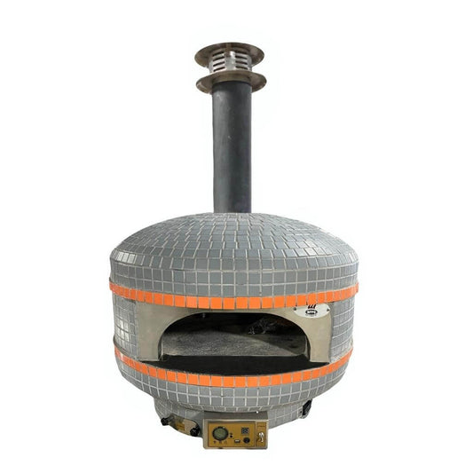 WPPO Outdoor Pizza Oven WPPO WKPM-D100 Lava 40" Professional Digital Wood Fire Outdoor Pizza Oven with Convection Fan