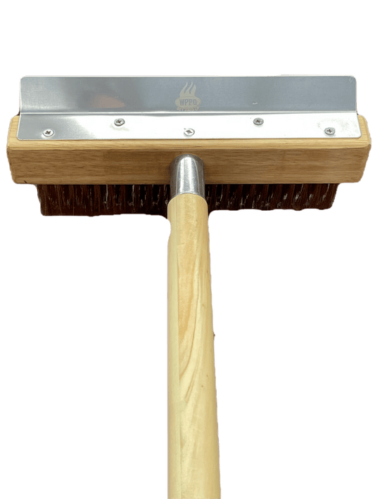 WPPO WPPO - WPPO Pizza Oven Brush With Scraper and Wooden Handle | WKBA-36W