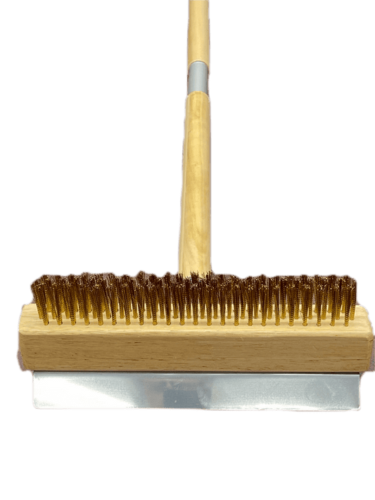 WPPO WPPO - WPPO Pizza Oven Brush With Scraper and Wooden Handle | WKBA-36W