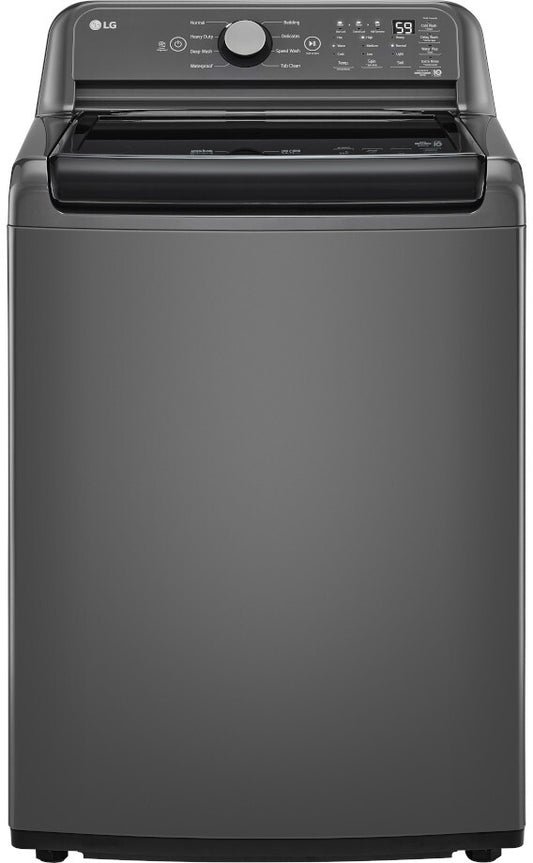 LG - 5.0 cu. ft. Ultra Large Capacity Top Load Washer in Middle Black - WT7150CM