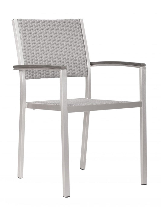 ZOU Outdoor Dining Seating ZOU - Metropolitan Arm Chair (Set of 2) Gray & Silver | 701865