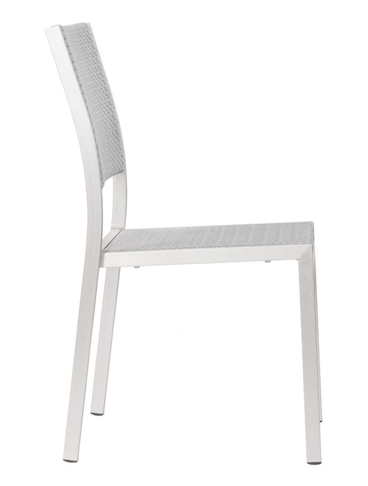 ZOU Outdoor Dining Seating ZOU - Metropolitan Armless Chair (Set of 2) Gray & Silver | 701866