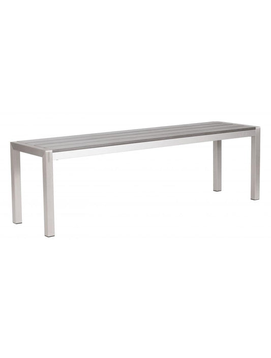 ZOU Outdoor Dining Seating ZOU - Metropolitan Double Bench Gray & Silver | 701862