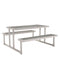 ZOU Outdoor Dining Tables ZOU - Cuomo Picnic Table Gray & Silver | 703784