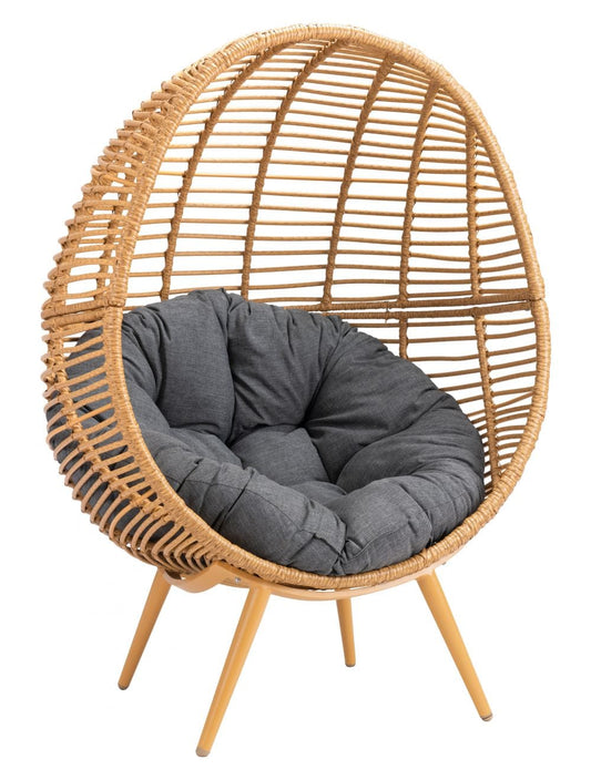 ZOU Outdoor Living Seating ZOU - Kelley Accent Chair Gray & Natural | 703979