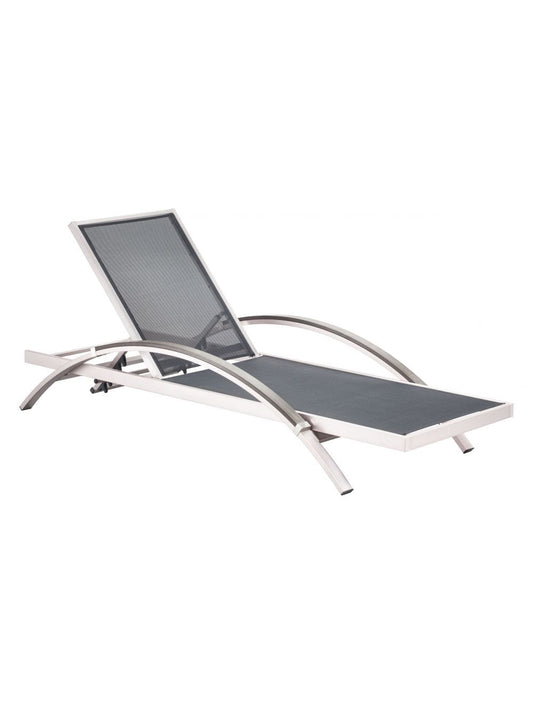 ZOU Outdoor Living Seating ZOU - Metropolitan Chaise Lounge Gray & Silver | 703187
